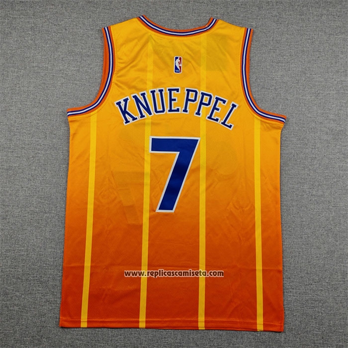 Camiseta Charlotte Hornets Kon Knueppel NO 7 Ciudad 2025-26 Naranja